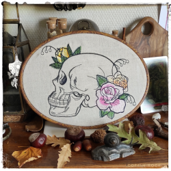 "but first, coffee" embroidered hoop