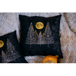 coussin brodé - La nuit de Yule - Jour 21