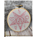 gargoyle mini embroidered hoop