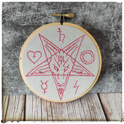 gargoyle mini embroidered hoop