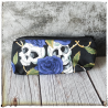 Trousse crânes fleurs bleues