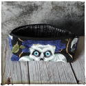 skulls and blue flowers pencil case