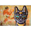 Ô Bastet ! coussin en forme de chat, Bastet déesse égyptienne de la joie du foyer