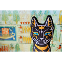 Ô Bastet ! coussin en forme de chat, Bastet déesse égyptienne de la joie du foyer