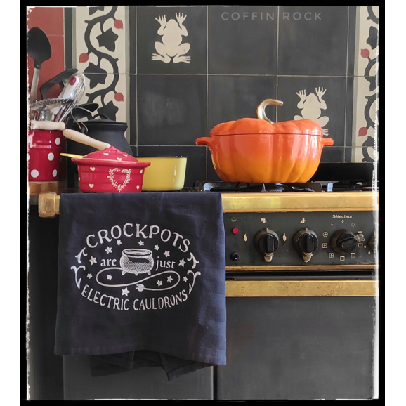 Evil Spirits Black kitchen Towel